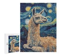 500 PCS Jigsaw Puzzles Llama Starry Night Jigsaw for Adults Fun Games Perfect Decoration Unique Gifts for Birthday And Christmas 500 PCS