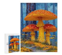 500 PCS Jigsaw Puzzles Magic Forest Mushrooms Puzzles for Teenagers Enhance Memory Difficult And Challenge Brainteaser Family Games 500 PCS