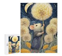 500 PCS Jigsaw Puzzles Magical Dandelion Night Scene Jigsaws for Adults Puzzle For Family Fun Difficult And Challenge Educational Family Game 500 PCS