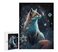 500 PCS Jigsaw Puzzles Magical Fox in Starry Night Jigsaw Puzzles for Teenagerss But Fun And Humorous Every Piece Is Unique - Learning Educational Toys 500 PCS