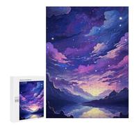 500 PCS Jigsaw Puzzles Magical Twilight Sky Reflections Jigsaw for Teenagerss Precision Cutting Fun Activities at Home Challenging Game And Family Play 500 PCS