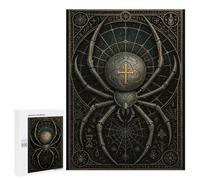 500 PCS Jigsaw Puzzles Metallic Spider Cross - Gothic Medieval Insect Poster Jigsaws for Adults Anti-Stress Toys Staycation Kill Time Parent-child Interaction 500 PCS
