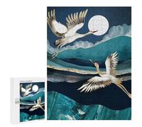 500 PCS Jigsaw Puzzles Midnight Cranes Jigsaw Puzzles for Teenagerss But Fun And Humorous Every Piece Is Unique - Learning Educational Toys 500 PCS