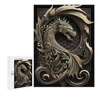 500 PCS Jigsaw Puzzles Mighty Dragon Art Deco Jigsaw Puzzles for Teenagerss But Fun And Humorous Every Piece Is Unique - Learning Educational Toys 500 PCS