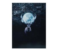 500 PCS Jigsaw Puzzles Moonlit Deer Majesty Adult Jigsaw Puzzle Hands-on Game Hand Speed Race Unique Gifts for Birthday And Christmas 500 PCS