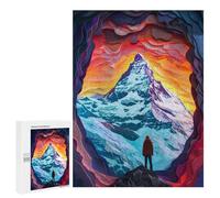 500 PCS Jigsaw Puzzles- Mountain Majesty A Hiker's Perspective Puzzle For Teenagers Family Activities for Birthday, Chrismas Unique Birthday And Gifts 500 PCS