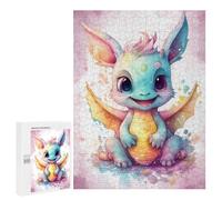 500 PCS Jigsaw Puzzles My Little Dragon Friend Jigsaw for Teenagerss Precision Cutting Fun Activities at Home Challenging Game And Family Play 500 PCS