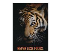 500 PCS Jigsaw Puzzles- Never Lose Focus Tiger Teenagers Puzzles Relaxing Games Improve Memory Deal As Gifts for The Whole Family 500 PCS