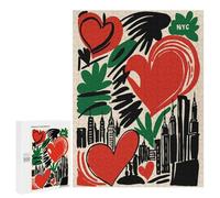 500 PCS Jigsaw Puzzles NYC Love Abstract Art Jigsaw Puzzles for Teenagerss But Fun And Humorous Every Piece Is Unique - Learning Educational Toys 500 PCS