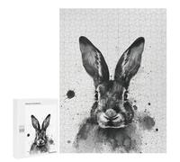 500 PCS Jigsaw Puzzles Rabbit Watercolor Jigsaw for Adults Fun Games Perfect Decoration Unique Gifts for Birthday And Christmas 500 PCS