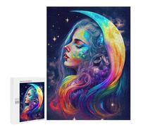 500 PCS Jigsaw Puzzles Rainbow Moon Goddess Jigsaw Puzzles for Teenagerss But Fun And Humorous Every Piece Is Unique - Learning Educational Toys 500 PCS