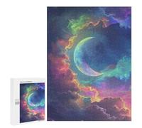 500 PCS Jigsaw Puzzles- Rainbow Moonlit Sky Puzzle For Teenagers Family Activities for Birthday, Chrismas Unique Birthday And Gifts 500 PCS