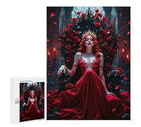 500 PCS Jigsaw Puzzles Red Queen on Throne Jigsaw Puzzles for Teenagerss But Fun And Humorous Every Piece Is Unique - Learning Educational Toys 500 PCS