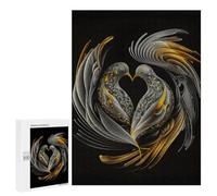 500 PCS Jigsaw Puzzles Rock Dove Birds Loving Jigsaw for Adults Fun Games Perfect Decoration Unique Gifts for Birthday And Christmas 500 PCS