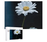500 PCS Jigsaw Puzzles Single Daisy Flower Wooden Puzzle Personalized Picture Puzzle Family Decoration Puzzles for Adults Challenging Puzzle Family Wedding Graduation Present