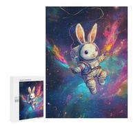 500 PCS Jigsaw Puzzles Space Bunny Adventure Puzzles for Teenagers Enhance Memory Difficult And Challenge Brainteaser Family Games 500 PCS