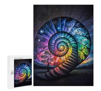 500 PCS Jigsaw Puzzles Spiral Time Jigsaws for Adults Anti-Stress Toys Staycation Kill Time Parent-child Interaction 500 PCS