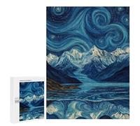 500 PCS Jigsaw Puzzles Starry Night Mountain Reflections -6 Jigsaw Puzzles for Teenagers Stress Reliever Train Your Brain And Hands Learning Educational Toys 500 PCS