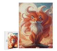 500 PCS Jigsaw Puzzles- Sunset Fox Jigsaw for Adults Relaxing Games Staycation Kill Time Deal As Gifts for The Whole Family 500 PCS