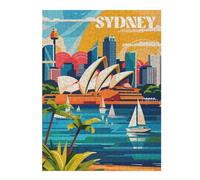 500 PCS Jigsaw Puzzles- Sydney Harbor Vibes Jigsaws for Adults Brain Teaser Game Precision Cutting Deal As Gifts for The Whole Family 500 PCS