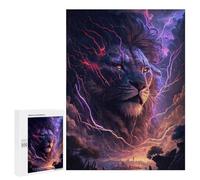 500 PCS Jigsaw Puzzles Thundering Lion Stormscape Jigsaw for Teenagerss Precision Cutting Fun Activities at Home Challenging Game And Family Play 500 PCS