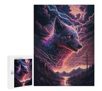 500 PCS Jigsaw Puzzles Thundering Wolf Majesty -1 Jigsaws for Adults Anti-Stress Toys Staycation Kill Time Parent-child Interaction 500 PCS