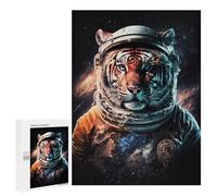 500 PCS Jigsaw Puzzles- Tiger Astronaut Space Suit Jigsaw for Adults Relaxing Games Staycation Kill Time Deal As Gifts for The Whole Family 500 PCS