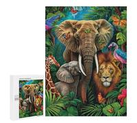 500 PCS Jigsaw Puzzles Tropical Jungle Safari Puzzles for Teenagers Enhance Memory Difficult And Challenge Brainteaser Family Games 500 PCS