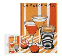 500 PCS Jigsaw Puzzles Vibrant La Dolce Vita Jigsaw for Teenagerss Precision Cutting Fun Activities at Home Challenging Game And Family Play 500 PCS