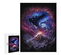 500 PCS Jigsaw Puzzles Volcanic Eruption in Space Jigsaw Puzzles for Teenagerss But Fun And Humorous Every Piece Is Unique - Learning Educational Toys 500 PCS