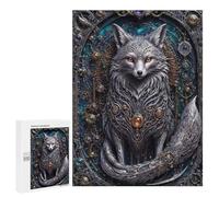 500 PCS Jigsaw Puzzles White Steampunk Fox Jigsaw Puzzles for Teenagerss But Fun And Humorous Every Piece Is Unique - Learning Educational Toys 500 PCS