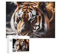 500 PCS Jigsaw Puzzles Wild Animal Tiger Wooden Puzzle Personalized Picture Puzzle Family Decoration Puzzles for Adults Challenging Puzzle Family Wedding Graduation Present