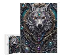 500 PCS Jigsaw Puzzles Wolf Engine Portrait Jigsaws for Adults Anti-Stress Toys Staycation Kill Time Parent-child Interaction 500 PCS