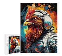 500 PCS Jigsaw Space Chicken Astronaut-2 Jigsaws for Adults Puzzle But Fun And Humorous Challenging To Complete Unique Birthday And Xmas Gifts 500 PCS