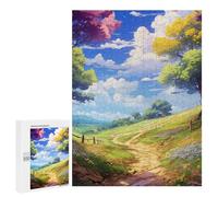 500 PCS Jigsaw Spring Pathway Fantasy Jigsaws for Adults Puzzle But Fun And Humorous Challenging To Complete Unique Birthday And Xmas Gifts 500 PCS