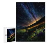 500 PCS Jigsaw Starry Night Pathway Jigsaw Puzzles for Adults Family Activities Help The Brain Exercise Deal As Gifts for The Whole Family 500 PCS