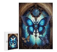 500 PCS Jigsaw Steampunk Butterfly Window Art Jigsaw Puzzles for Adults Family Activities Help The Brain Exercise Deal As Gifts for The Whole Family 500 PCS