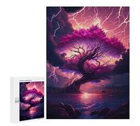 500 PCS Jigsaw Thunderstorm Tree Reflections Adult Jigsaw Puzzles For Family Fun Parent-child Interaction Gifts for Friends And Family 500 PCS