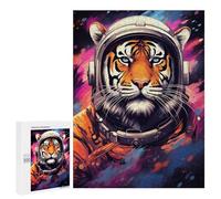 500 PCS Jigsaw Tiger Astronaut Space Suit-7 Jigsaw Puzzles for Adults Family Activities Help The Brain Exercise Deal As Gifts for The Whole Family 500 PCS
