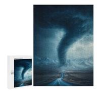 500 PCS Jigsaw Tornado Approaching Road Jigsaws for Adults Puzzle But Fun And Humorous Challenging To Complete Unique Birthday And Xmas Gifts 500 PCS