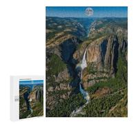 500 PCS Jigsaw Yosemite Valley Moonrise Jigsaws for Adults Puzzle Stress Reliever Parent-child Interaction Unique Birthday And Xmas Gifts 500 PCS