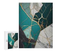 500 PCS Jigsaws Adults Puzzles Abstract Jade Kintsugi Teenagers Puzzles Anti-Stress Toys Wall Decoration Unique Gifts for Birthday And Christmas 500 PCS