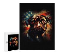500 PCS Jigsaws Adults Puzzles American Pug Adult Puzzles Relaxing Games Precision Cutting Unique Gifts for Birthday And Christmas 500 PCS
