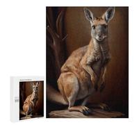 500 PCS Jigsaws Adults Puzzles Australian Kangaroo Teenagers Puzzles Anti-Stress Toys Wall Decoration Unique Gifts for Birthday And Christmas 500 PCS