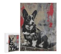 500 PCS Jigsaws Adults Puzzles Banksy Corgi Graffiti Art Jigsaw for Adults Hands-on Game Precision Cutting Parent-child Interaction 500 PCS