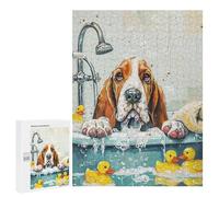 500 PCS Jigsaws Adults Puzzles Basset Hound Dog Jigsaws for Adults Toy Wall Decor Home Decoration for Is Ideal As A Gift 500 PCS