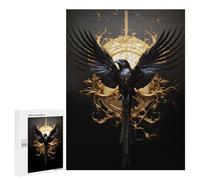 500 PCS Jigsaws Adults Puzzles Black And Gold Crow 01 Jigsaw for Adults Hands-on Game Precision Cutting Parent-child Interaction 500 PCS