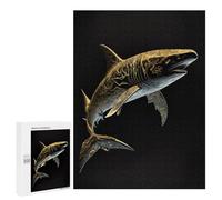 500 PCS Jigsaws Adults Puzzles Black And Gold Shark Jigsaws for Adults Relaxing Games Difficult Challenge Difficult And Challenge 500 PCS