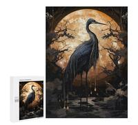 500 PCS Jigsaws Adults Puzzles Black Stork Wild Jigsaw for Adults Hands-on Game Precision Cutting Parent-child Interaction 500 PCS