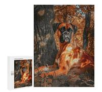 500 PCS Jigsaws Adults Puzzles Boxer Dog Under A Tree Jigsaw for Adults Hands-on Game Precision Cutting Parent-child Interaction 500 PCS